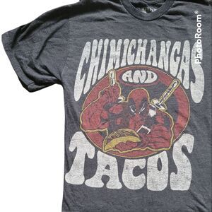 CHIMICHANGAS AND TACOS DEADPOOL TSHIRT - S